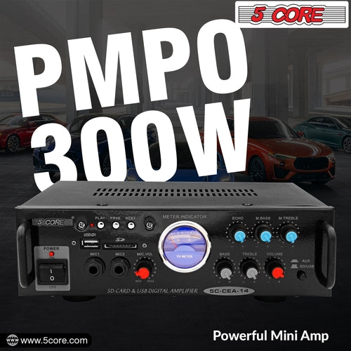 300W Dual Channel Car Audio Amplifier