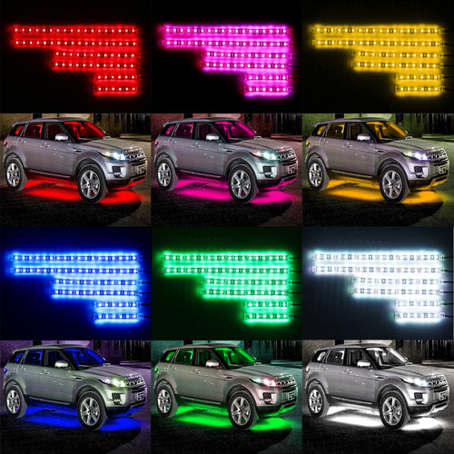 Voice Control LED Car Glow Lights
