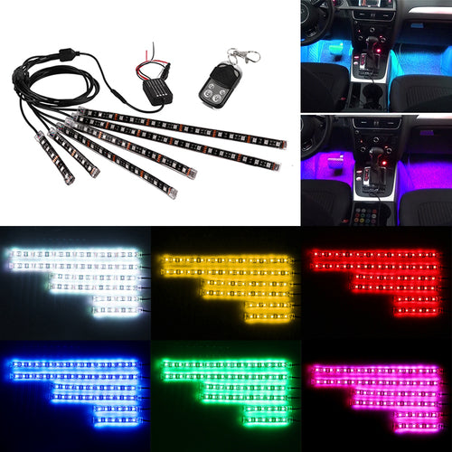 Voice Control LED Car Glow Lights