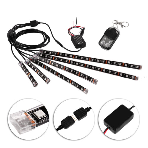 Voice Control LED Car Glow Lights